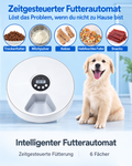 Automatischer Futterautomat – 6 Mahlzeiten mit Sprachaufnahme