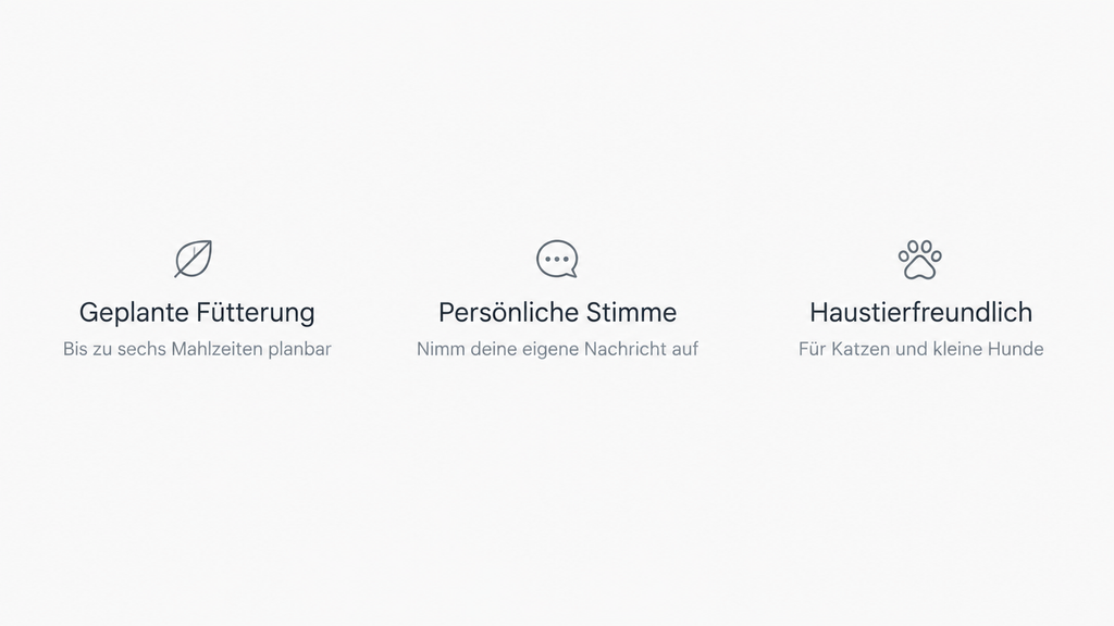 Automatischer Futterautomat – 6 Mahlzeiten mit Sprachaufnahme