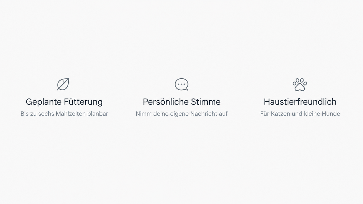 Automatischer Futterautomat – 6 Mahlzeiten mit Sprachaufnahme